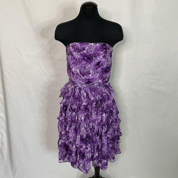 White House Black Market Floral Cascade Cocktail Dress - Women’s 10 - Picture 2 of 8